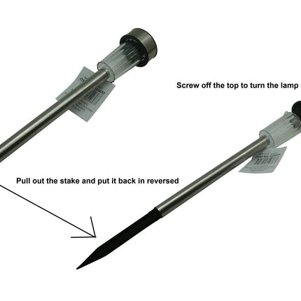 Solar Gartenleuchte 31 cm Edelstahl: Stilvolle Wegbeleuchtung ohne Kabel