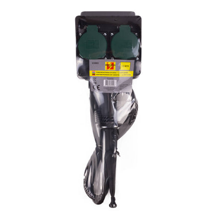 Tuincontactdoos Spies 1.5m, 2 Stopcontacten, IP44 Spatwaterdicht
