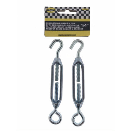 Draadspanner 1/4" 2st, ideaal voor tuin- en bouwprojecten.