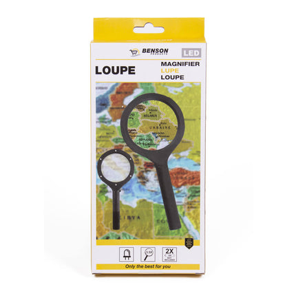 Loupe 6x LED, 3.5x vergroting, 85mm lens, ideaal voor detailwerk.