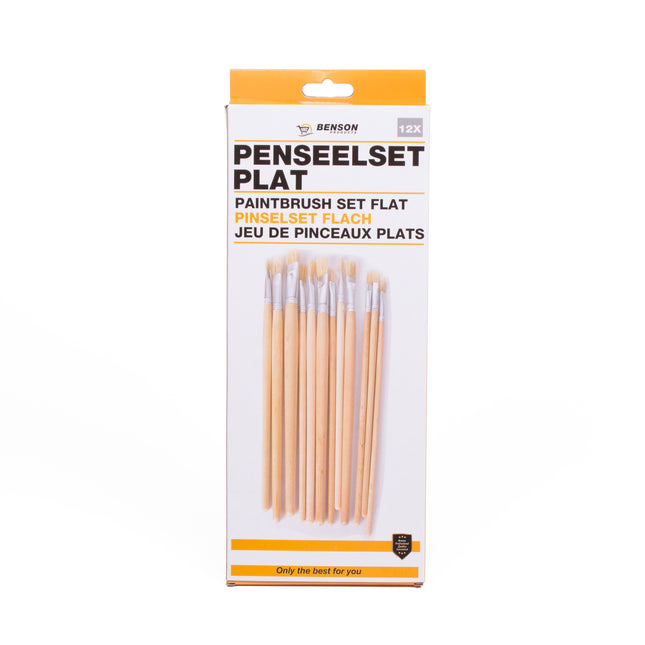 Penseelset 12 dlg plat – 1mm, 12mm