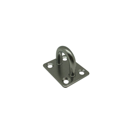 Oogplaat 8mm RVS, 40x45mm, voor touwen en kabelbevestiging.