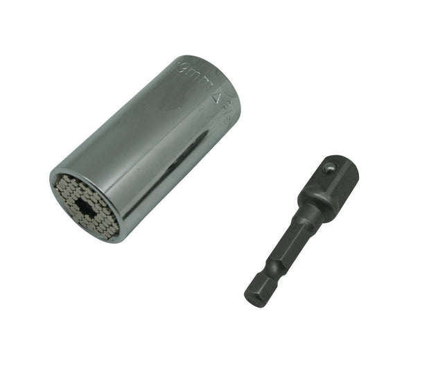 Universele Dop 3/8" 7-19 mm incl. Adapter voor Montagewerk