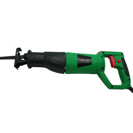 Reciprozaag 900W, 2 zaagbladen, ideaal voor hout en metaal snijden.