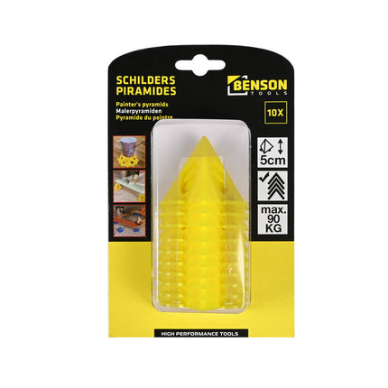 Schilders Piramides Set: 10 stuks, 5 cm hoog, 90 kg draagkracht
