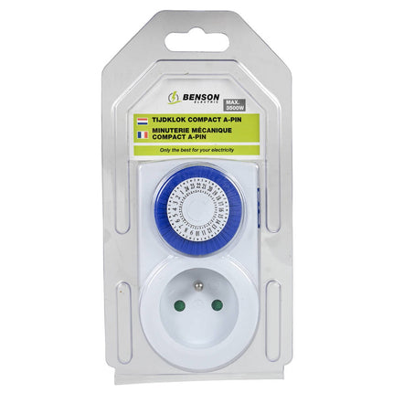 Tijdklok Compact A-pin: Automatische Timer voor Binnenhuis Apparaten