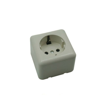 250V 16A Wandcontactdoos, Opbouw 61x61x43mm, IP20, Huis/Kantoor