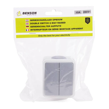Waterdichte Opbouwschakelaar IP54, 16A, 250V, ideaal voor buitengebruik