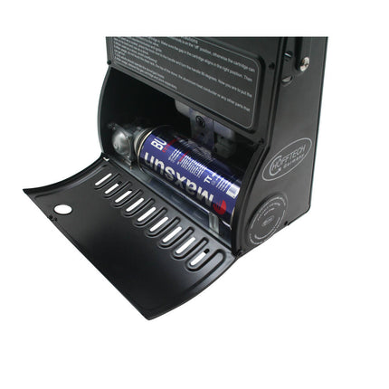 Portable 2-in-1 Gas Heater/Stove, Butane, 1.7 kW, 124 g/h, Camping Use