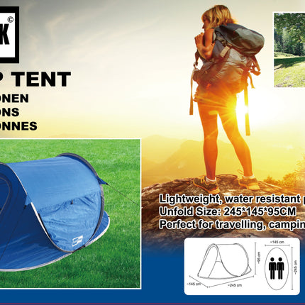 Pop up tent 2 persoons waterdicht + UV bescherming