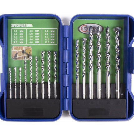 15-teiliges Steinbohrer-Set mit Carbonstahl-Bits im Hartschalenkoffer, YG8-Präzision