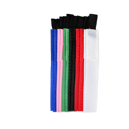 Klittenband Kabelbinderset 12-delig, 25x160mm, Herbruikbaar, 170mm Lus