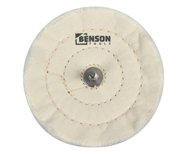 Polijstschijf Katoen ø125 mm voor Hout & Metaal, Ø6 mm Stift