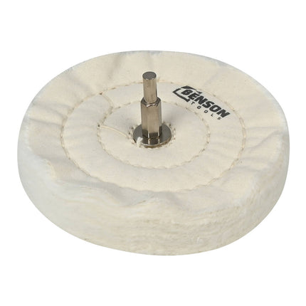 Polijstschijf Katoen ø125 mm voor Hout & Metaal, Ø6 mm Stift