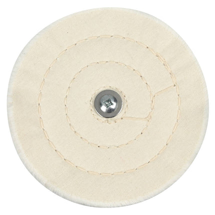 Polijstschijf Katoen ø125 mm voor Hout & Metaal, Ø6 mm Stift