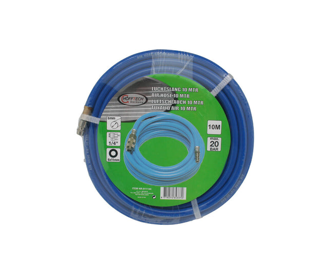 Luchtslang 10m, 20 bar, 1/4" Koppeling - Voor professioneel gebruik