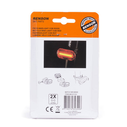 Fietslamp COB Rood - 15 LED's, 3 Modi, Eenvoudige Montage, Veilig Fietsen