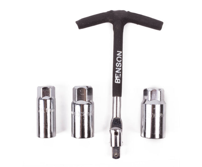 Bougiesleutel Set 4dlg CrV, 3/8" Aansluiting, 16-21mm Doppen