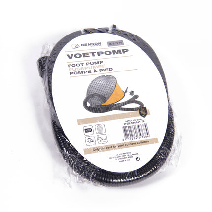 Voetpomp 2 ltr – Merk Benson, Model Voetpomp, Kleur Geel / Zwart, Inhoud 2 liter