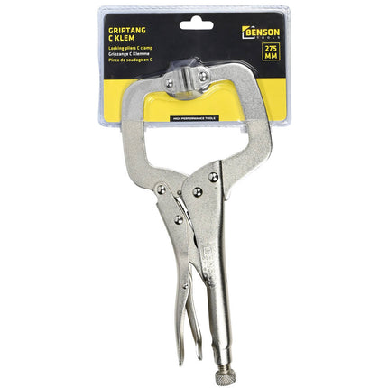 Griptang C-Klem 275 mm, Verstelbaar, Antiroest, Klembereik 0-95 mm