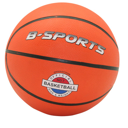 Basketbal b sports – Maat 7, Kleur oranje, Materiaal rubber