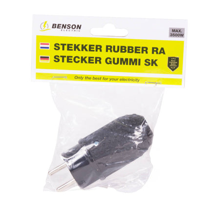 Stekker Rubber IP44, Spatwaterdicht, Ideaal voor Buitenwerkzaamheden