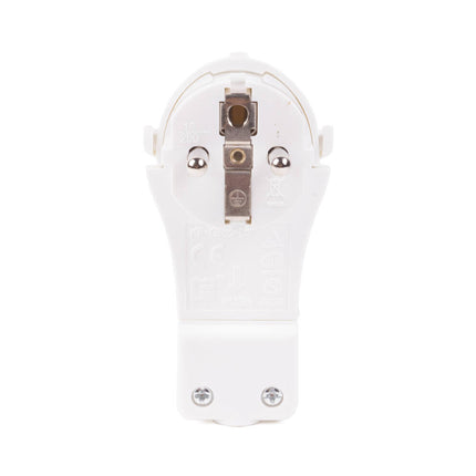 8mm Platte Haakse Stekker, Inklapbare Handgreep, 250V/16A, Perfect voor Krappe Ruimtes