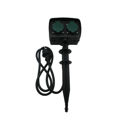 Tuincontactdoos met Timer, 1.5m Kabel, IP44, Voor Buitenverlichting
