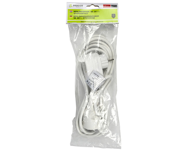 5m Verlengsnoer 2500W 250V 16A 3G1.0MM2 Ideaal voor Thuis & Kantoor
