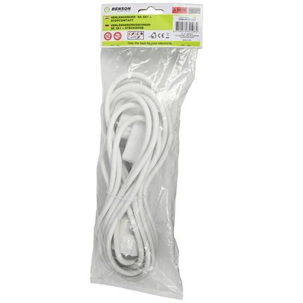 5m Verlengsnoer 2500W 250V 16A 3G1.0MM2 Ideaal voor Thuis & Kantoor