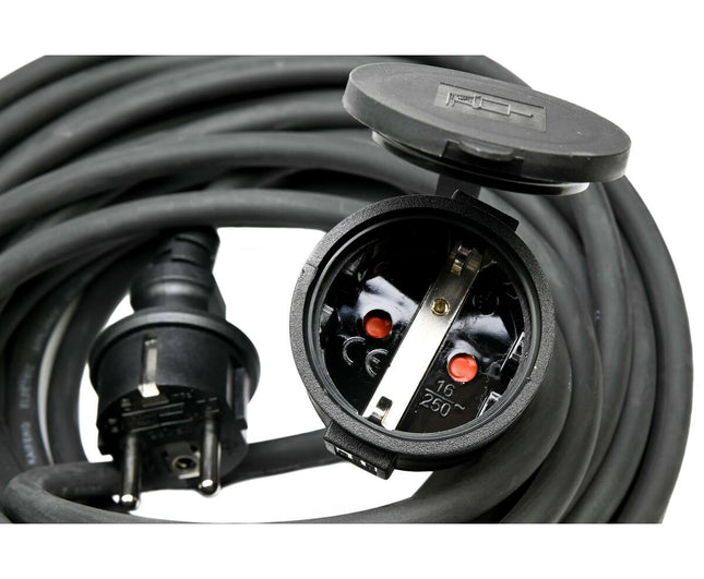 Verlengsnoer 15m, 3x1.5mm², IP44, max 3500W, tuingereedschap.