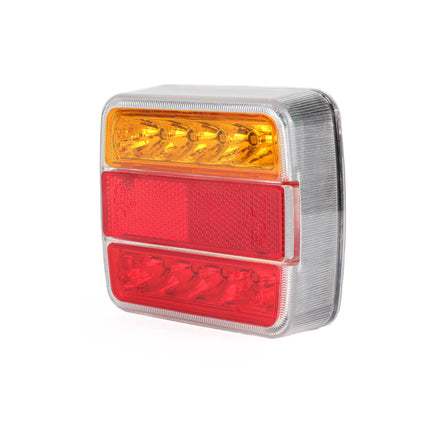 Vierkant Aanhangwagen Achterlicht 18 LED, 12V, E-keur, 104x104mm