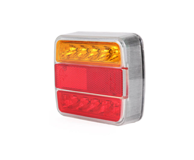 Vierkant Aanhangwagen Achterlicht 18 LED, 12V, E-keur, 104x104mm