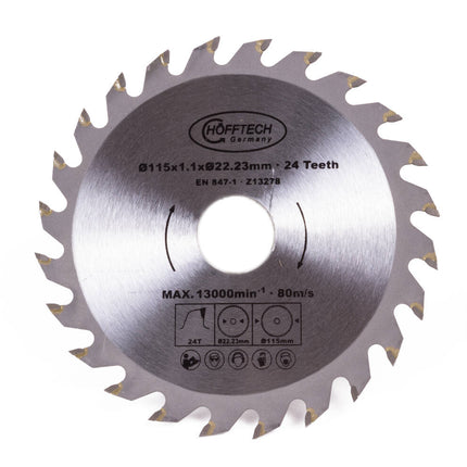 Cirkelzaagblad 115mm, 24 Tands, Voor Hout en Multiplex Zagen
