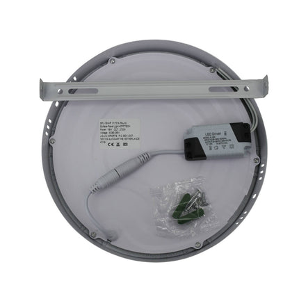 LED Plafonnière 18W Ø205mm, 1350lm Warm Wit, Voor Binnengebruik