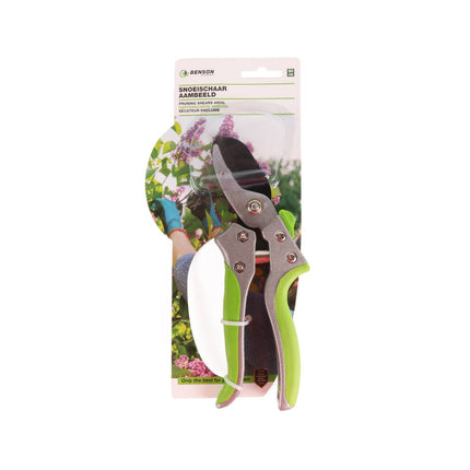 Snoeischaar 20 cm, Aambeeld, Soft Grip, Voor Takken tot 1,5 cm.