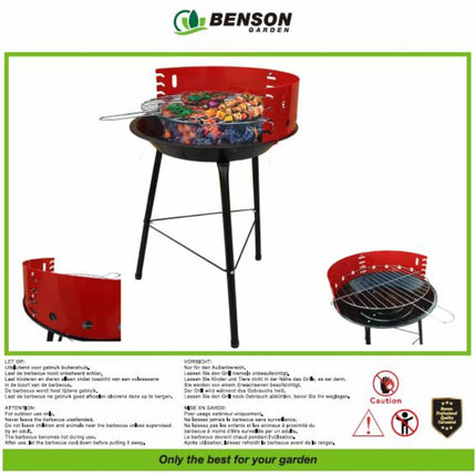 BBQ 4-level 36x36x51.5 cm - Verstelbare Houtskoolgrill voor Tuinfeesten