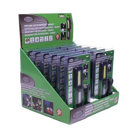 Looplamp COB Oplaadbaar, 150lm, Magneet/Haak, 1200mAh, 2-3u Licht