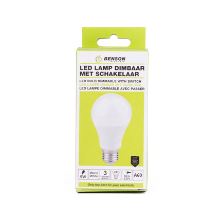 LED Lamp E27 9W met Bewegingssensor, 806Lm, 3000K, 30s Timer