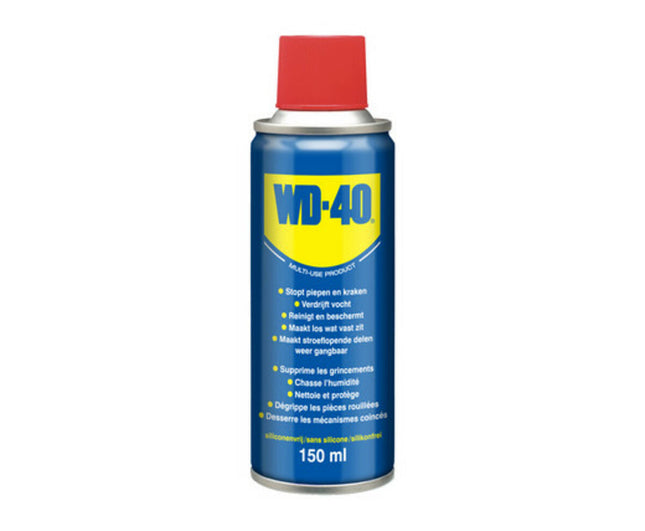 WD-40 150ml: Roestverwijdering, smeert en beschermt metalen oppervlaktes.