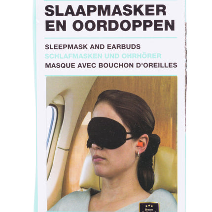 Reisset slaapmasker + oordoppen