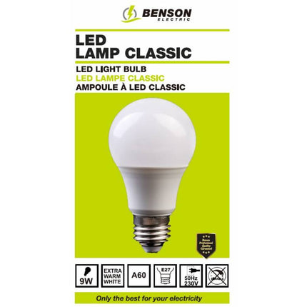 LED Lamp 9W E27 3000K 810lm - Helder licht voor elke ruimte