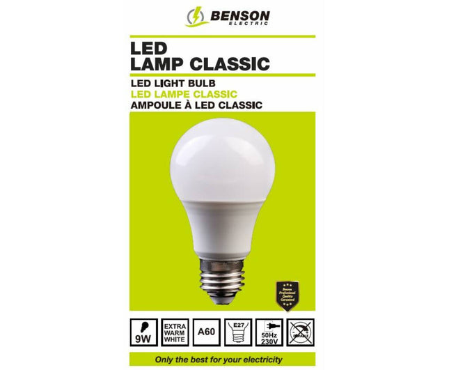 LED Lamp 9W E27 3000K 810lm - Helder licht voor elke ruimte
