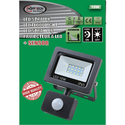 LED Straler 10W SMD 700lm 6000K IP65 met Bewegingssensor