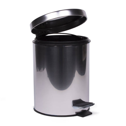 RVS Prullenbak 5L met Pedaal, Ideaal voor Badkamer of Kantoor