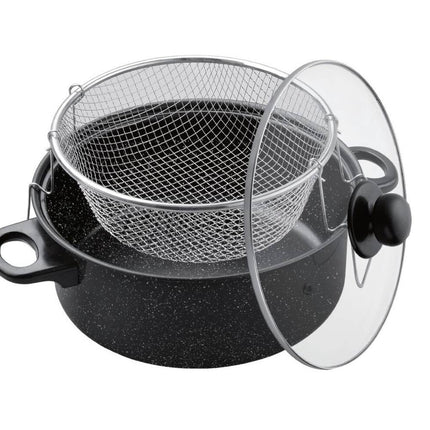Frituurpan 26 cm Marble Non-Stick, Gas/Elektra/Keramisch, 220°C