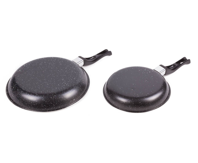 Koekenpannenset 2-delig staal, 20/25 cm, gas en keramisch koken