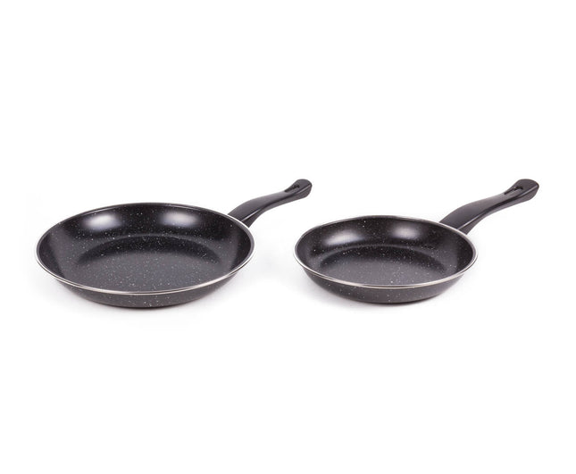 Koekenpannenset 2-delig staal, 20/25 cm, gas en keramisch koken