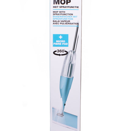 Vloermop + sprayfunctie + microfibre pad – 360ml, 60°C