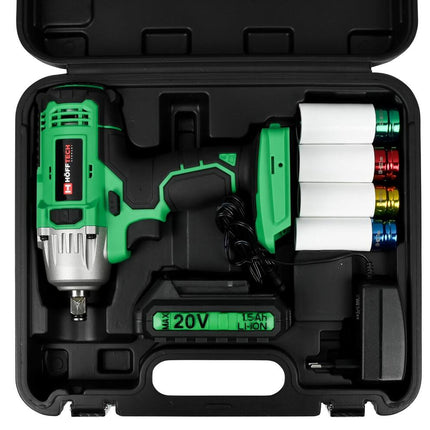 Accu Slagmoersleutel 20V, 380Nm, LED, 4 Doppen voor Autowielen